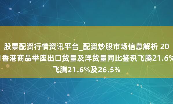 股票配资行情资讯平台_配资炒股市场信息解析 2025年12月香港商品举座出口货量及洋货量同比鉴识飞腾21.6%及26.5%